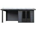 HORI Gartenhaus WPC Satteldach anthrazit 4