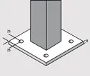HORI Glaszaun Mittelpfosten-Set zum Anschrauben 3