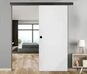 HORI Schiebetür CPL Eiche weiß strukturiert längs Röhrenspan Designkante 7