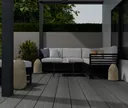 HORI Terrassendielen WPC Maui-Style XXL Massiv grau tiefe Holzstruktur + geriffelt 17 x 220 mm 0