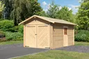 Karibu Blockbohlengarage Satteldach 0