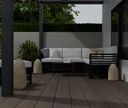 HORI Terrassendielen WPC Maui-Style XXL Massiv braun tiefe Holzstruktur + geriffelt 17 x 220 mm 0