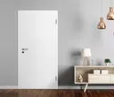 HORI Schallschutz Wohnungseingangstür Valencia Signalweiß RAL9003 SK1 Designkante Vollspan Komplettset 1
