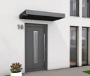 Gutta Vordach Haustür mit Seitenteil BS PLUS aluminium 11
