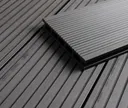 HORI Terrassendielen Komplettset WPC Malta Hohlkammer grau fein geriffelt / grob genutet 21 x 145 mm 2