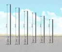 HORI Pfosten F für Doppelstabmattenzaun Höhe 163 cm 5