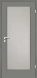 HORI Zimmertür Alicante 1 Lavagrau RAL7037 mit Lichtausschnitt Röhrenspan Designkante 0