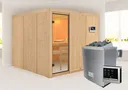 Woodfeeling Massivholz-Sauna Arvika Fronteinstieg 68 mm 1