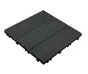 HORI WPC Klickfliese schwarz Brush 3 Dielenoptik 30 x 30 0