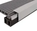 Kovalex Terrassendielen Komplettset WPC Kammerprofil Exklusiv Walnuss mattiert 26 x 145 mm 3