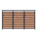 HORI Mülltonnenbox Cleanman 3 Triple Wood Paket 3 0