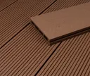 HORI Terrassendielen Komplettset WPC Bali Hohlkammer dunkelbraun einseitig geriffelt 20 x 120 mm 1