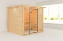 Woodfeeling Massivholz-Sauna Jutta Fronteinstieg 38 mm 0