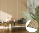 HORI Dekor Akustikpaneel Nature oiled Oak auf Filz Beige 0