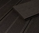 HORI Terrassendielen WPC Bali Massiv anthrazit beidseitig geriffelt 20 x 140 mm 1
