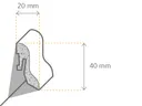 HORI MDF-Kern Sockelleiste Gletscherweiß Grundierfolie ähnlich RAL 9016 Classic Profil 1