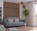 HORI WALL Akustik Dekor Wandpaneele Beige Oak Rundstab Quadratisch 2