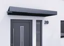 Gutta Vordach Haustür mit Seitenteil BS PLUS aluminium 15
