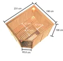 Woodfeeling Massivholz-Sauna Horna Eckeinstieg 68 mm 1