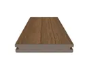 NewTechWood Terrassendielen WPC Massiv Deluxe Oldwood Teak Holzstruktur gebürstet / glatt gebürstet Co-Extrudiert 22,5 x 138 mm 1