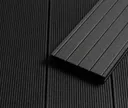 HORI Terrassendielen Komplettset WPC Antigua Hohlkammer anthrazit grob / fein geriffelt 21 x 146 mm 0