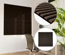 HORI WALL Akustik Dekor Wandpaneele Brown Oak Rundstab Quadratisch 0