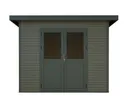 HORI WPC Gartenhaus Rhombus-Optik Braun/Grau 8