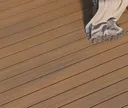NewTechWood Terrassendielen WPC Hohlkammer Teak Holzstruktur gebürstet / glatt gebürstet Co-Extrudiert 22,5 x 145 mm 0