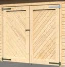 Karibu Blockbohlengarage Satteldach 4