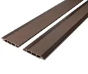 HORI WPC Fassadenverkleidung Hohlkammer braun glatt/gebürstet 129x20mm 1