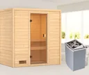 Woodfeeling Massivholz-Sauna Selena Fronteinstieg 38 mm 0