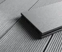 HORI Terrassendielen Komplettset WPC Kuba Hohlkammer grau geriffelt/glatt gebürstet 1