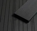 HORI Terrassendielen Komplettset WPC Antigua Hohlkammer anthrazit grob / fein geriffelt 21 x 146 mm 1