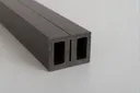 Kovalex Terrassendielen Komplettset WPC Kammerprofil Exklusiv schokobraun mattiert 26 x 145 mm 1