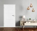 PRÜM Zimmertür Komplettset ELEGANCE MODENA M3 Weißlack RAL 9010 Röhrenspan Eckkante 2