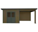 HORI WPC Gartenhaus Rhombus-Optik 560 x 290 cm 1