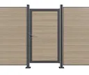 HORI WPC Sichtschutzzaun Stecksystem Safety Zauntor 0