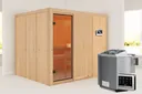 Woodfeeling Massivholz-Sauna Nybro Fronteinstieg 68 mm 0