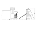 HORI Spielturm Ben, KDI grün mit 2 Schaukeln und Rutsche blau 9