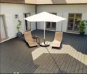 HORI Terrassendielen Komplettset WPC Maui Massiv grau tiefe Holzstruktur + geriffelt 21 x 143 mm 10