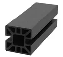 HORI WPC Sichtschutzzaun Stecksystem glatt / glatt Komplettset 5