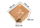 Karibu System-Sauna Lilja Eckeinstieg 68 mm 2