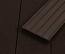 HORI Terrassendielen Komplettset WPC Antigua Hohlkammer braun grob / fein geriffelt 21 x 146 mm 2