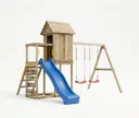 HORI Spielturm Ben, KDI grün mit 2 Schaukeln und Rutsche blau 5