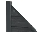 HORI Wood-Design WPC Sichtschutzzaun Stecksystem Schrägelement ohne Pfosten 4