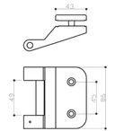 HORI Beschlagsset Classic Edelstahl inkl. 3-tlg. Band, Rahmenteil und Türgriff 3