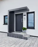 Gutta Vordach Haustür mit Seitenteil BS PLUS aluminium 4