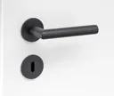 HORI Türgriff L-Form Barcelona Edelstahl schwarz Flachrosetten 0