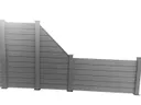 HORI WPC Sichtschutzzaun Stecksystem geriffelt / glatt Schrägelement 2