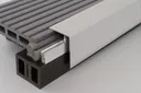Kovalex Terrassendielen Komplettset WPC Kammerprofil Exklusiv graubraun gebürstet 26 x 145 mm 3